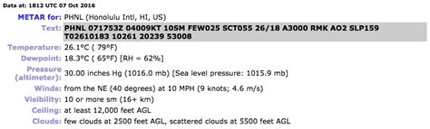 slp in metar|How to read a METAR